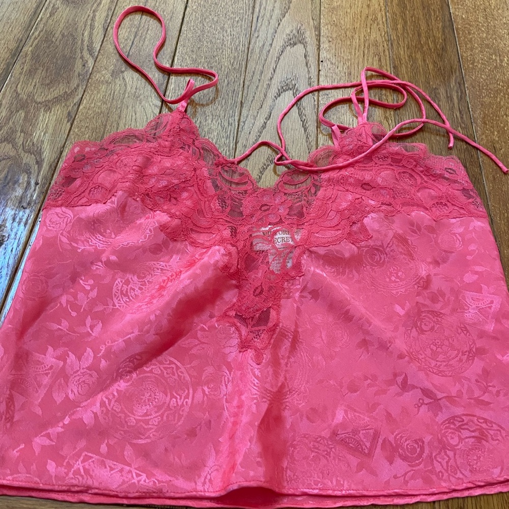 Victoria’s Secret Pink/red Lacy Cami